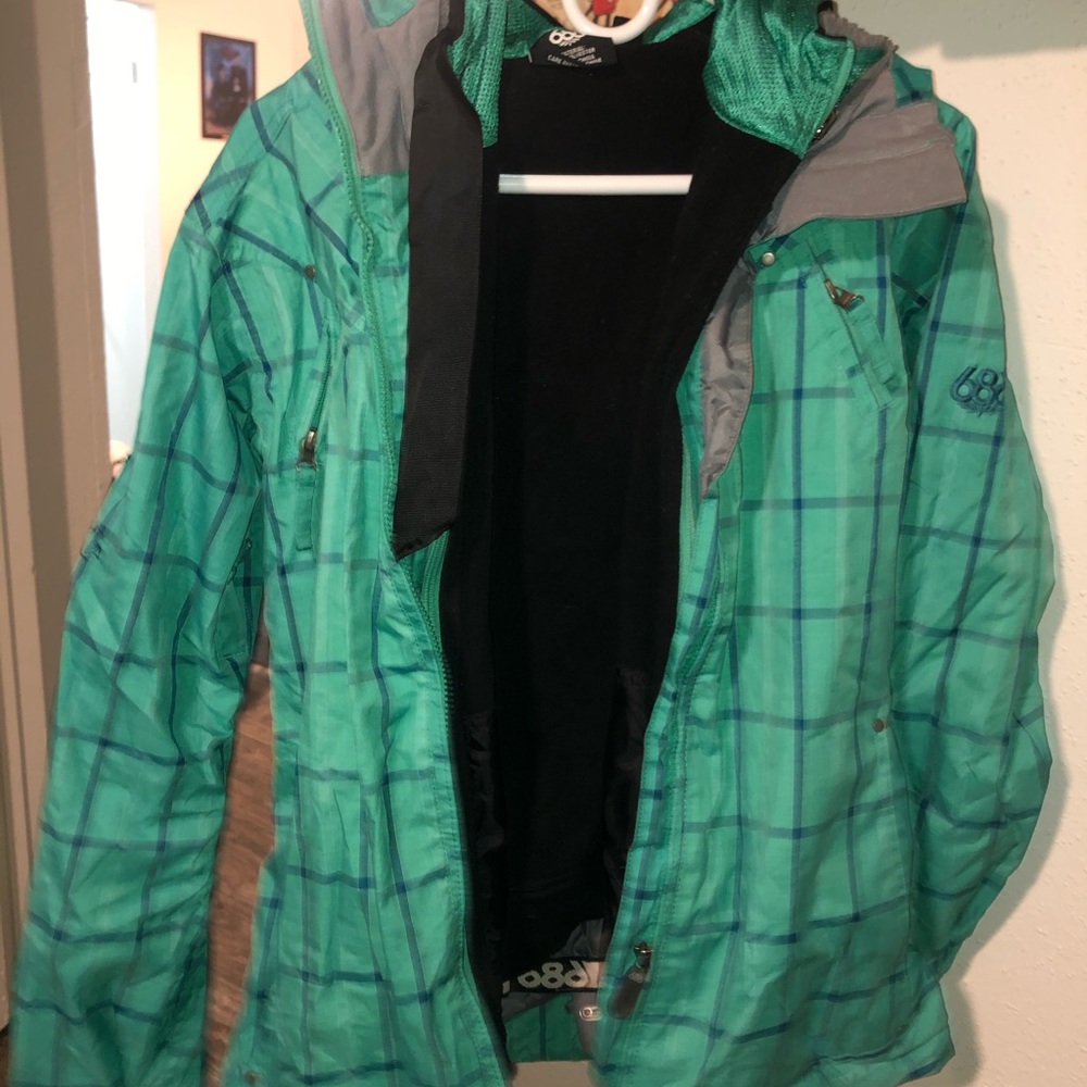 686 womens ski jacket teal